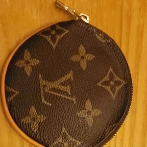 Canvas round coin purse